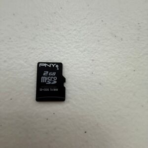 PNY 2GB MicroSD Flash Memory Card SD-C02G Taiwan Black Storage Legacy Devices